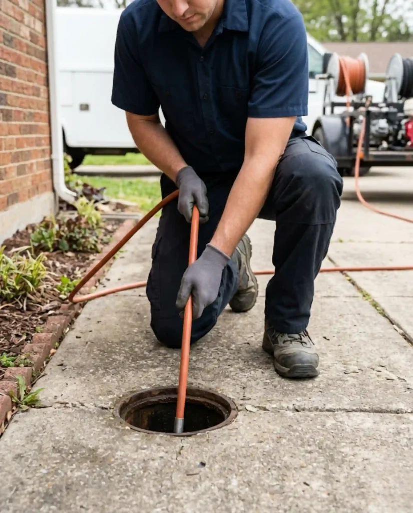 thumbnail-Main Line Hydro Jetting & Maintenance in Austin, TX-plumber performing main line sewer hydro jetting-TX-By-EZ Flow HydroJetting